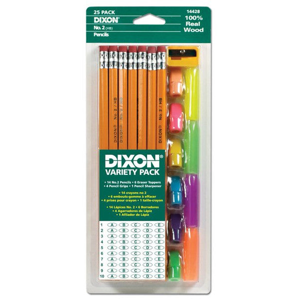 DIXON 25CT VARIETY PACK-14CT #2 PENCIL