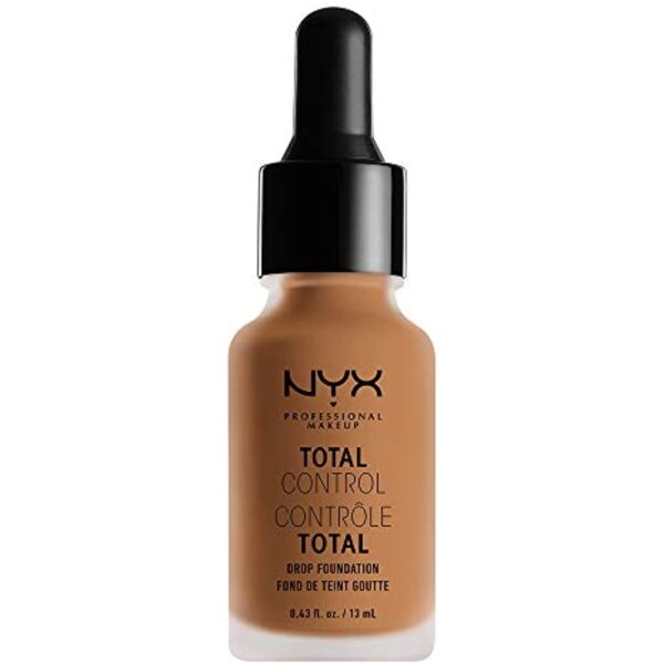 NYX PROFESSIONAL MAKEUP Total Control Drop Foundation - Cinnamon, Medium With Neutral Undertone, 0.43 Fl. Oz