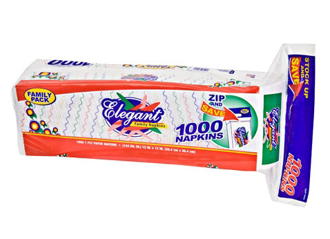 Elegant 1000 count Family Size napkins