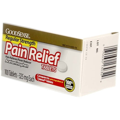 Good Sense Regular Strength Pain Relief Acetaminophen - 325 Mg - 100 Tablets