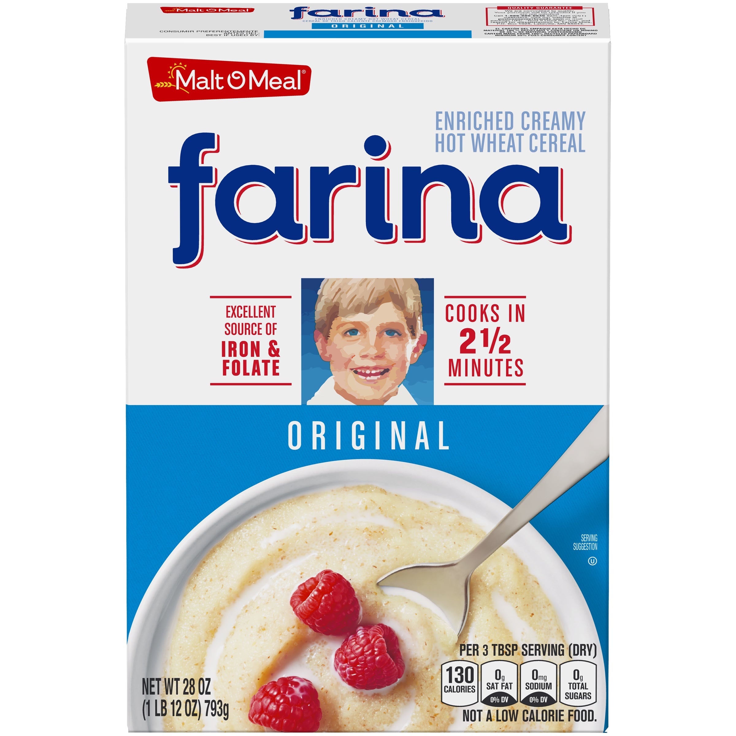 FARINA MILLS® FARINA FORTIFIED CREAMY HOT WHEAT CEREAL ORIGINAL, 28.0 OZ