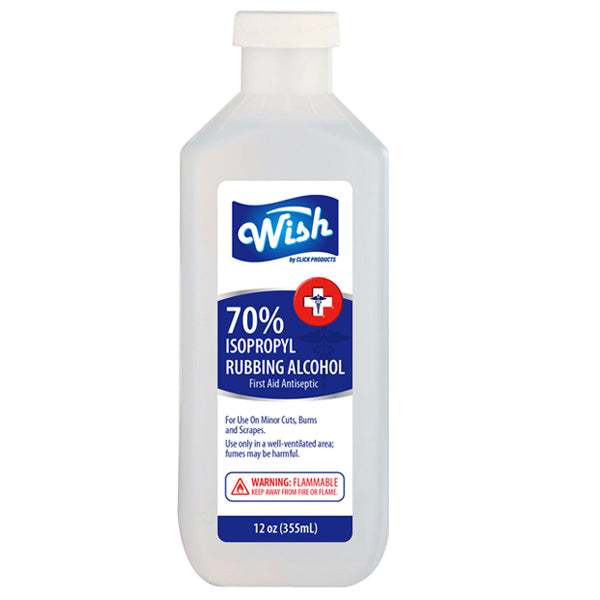 Wish Rubbing Alcohol 12 oz 70%
