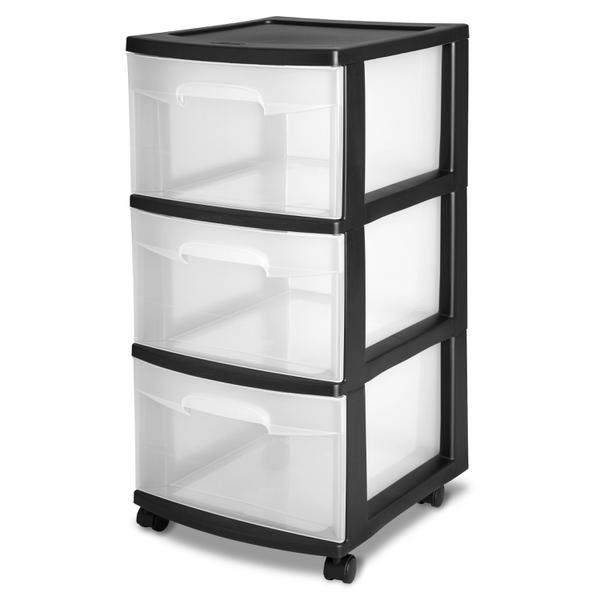 Sterilite 28309002 Drawer Cart Black