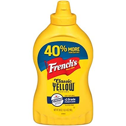 FRENCHS MUSTARD - CLASSIC YELLOW - FAMILY SIZE - 1 BOTTLE (20 OZ)