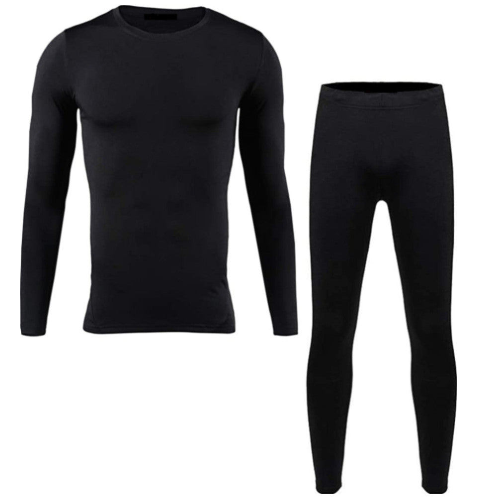 Men's Thermal Set Black - Thermal Top and Bottom Set - XL