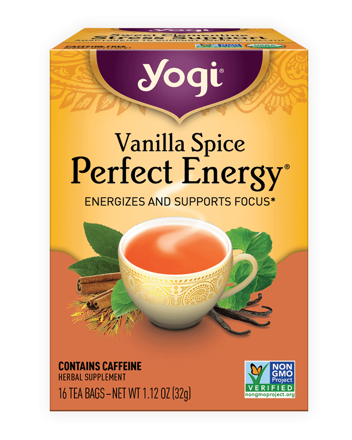 YOGI VANILLA SPICE PERFECT ENERGY®TEA, 16 TEA BAGS 1.12 OZ