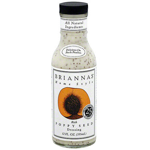 BRIANNAS' HOME STYLE RICH POPPY SEED DRESSING 12 FL.OZ.