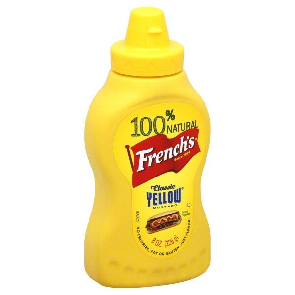FRENCH'S CLASSIC YELLOW MUSTARD, 8-OUNCE SQUEEZE BOTTLE
