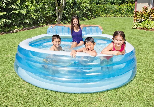 INTEX 57190EP 90IN X 86IN X 31IN SWIM CENTER FAMILY LOUNGE POOL, AGE: 3+