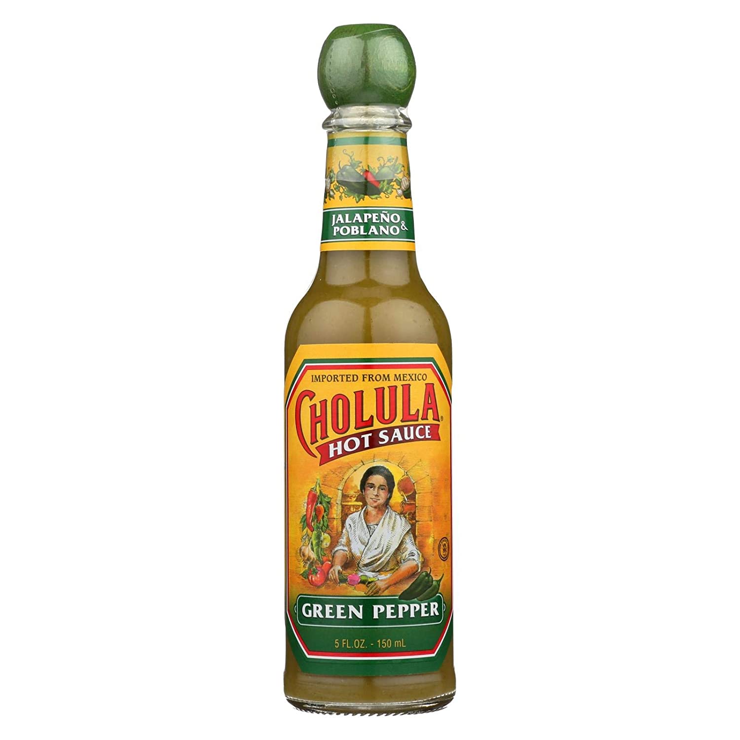 CHOLULA GREEN PEPPER HOT SAUCE 5 OZ