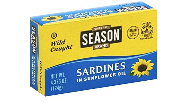 SEASON SARDINES IN SUNFLOWER OIL 4.375 OZ