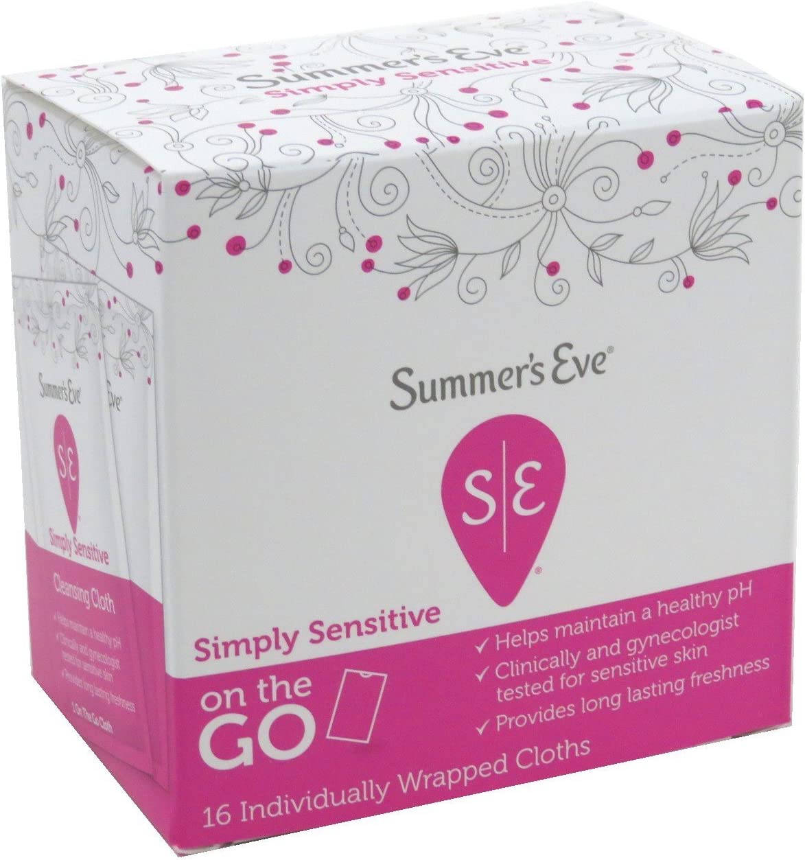Summer's Eve Feminine Cleansing Wipes Simply Sensitive 16 Count