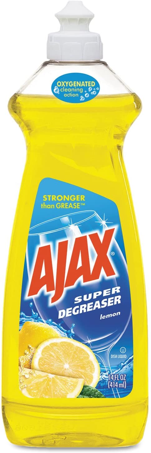 Ajax Super Degreaser Dish Liquid, Lemon, 28 Ounce
