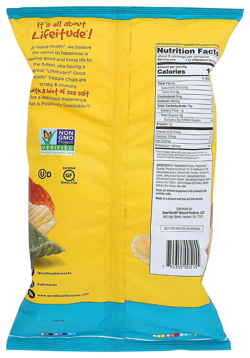 Good Health Veggie Chips Sea Salt - 6.75 oz
