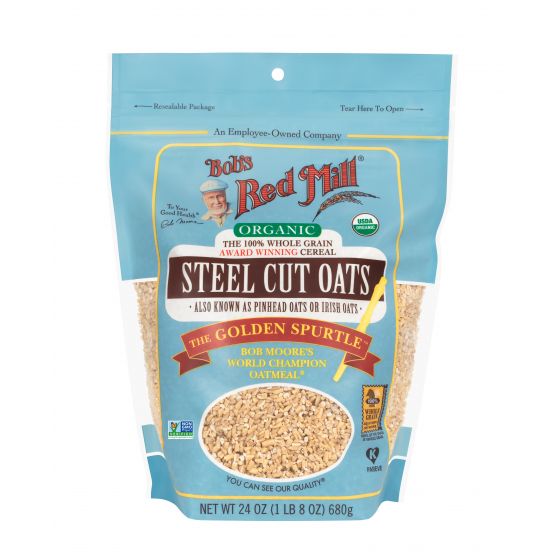 BOB'S RED MILL ORGANIC STEEL CUT OATS 21 OZ