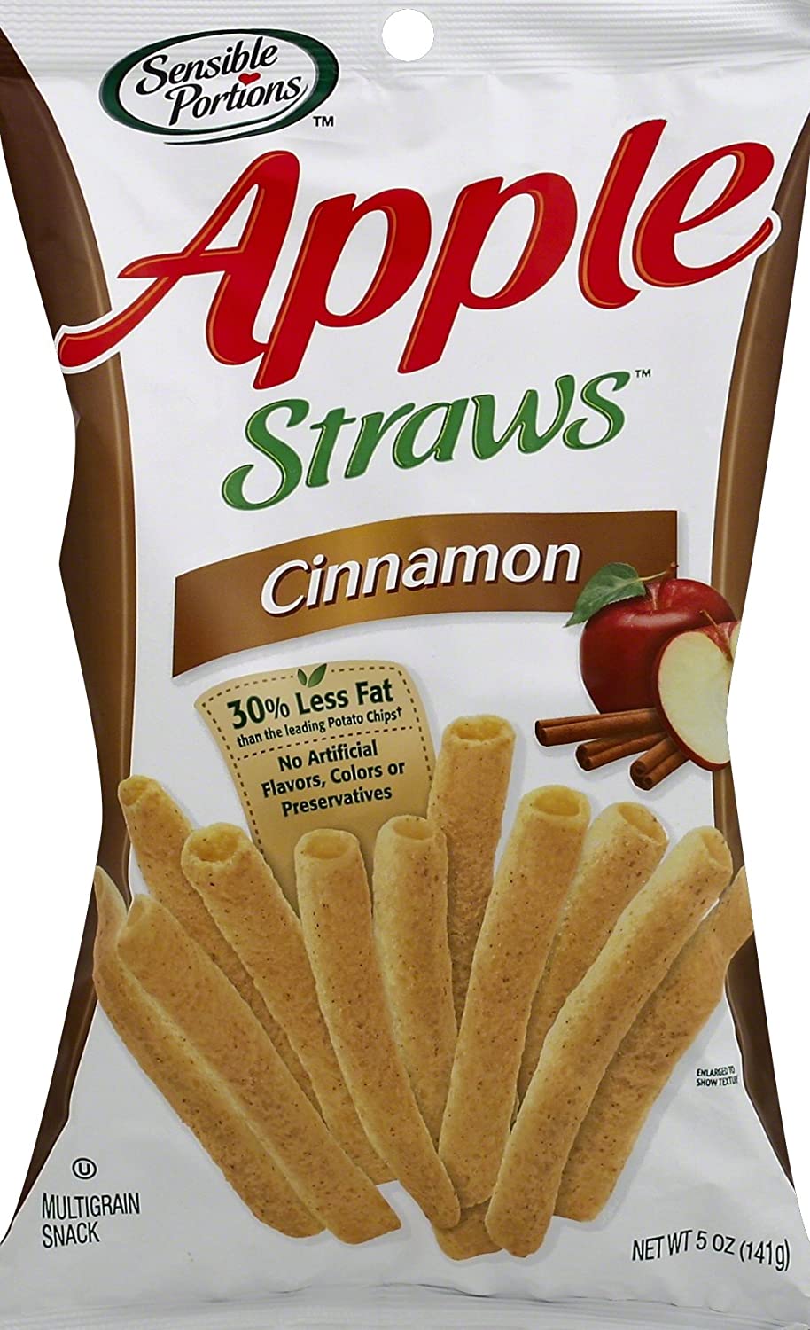 SENSIBLE PORTIONS APPLE STRAWS - CINNAMON 5 OZ