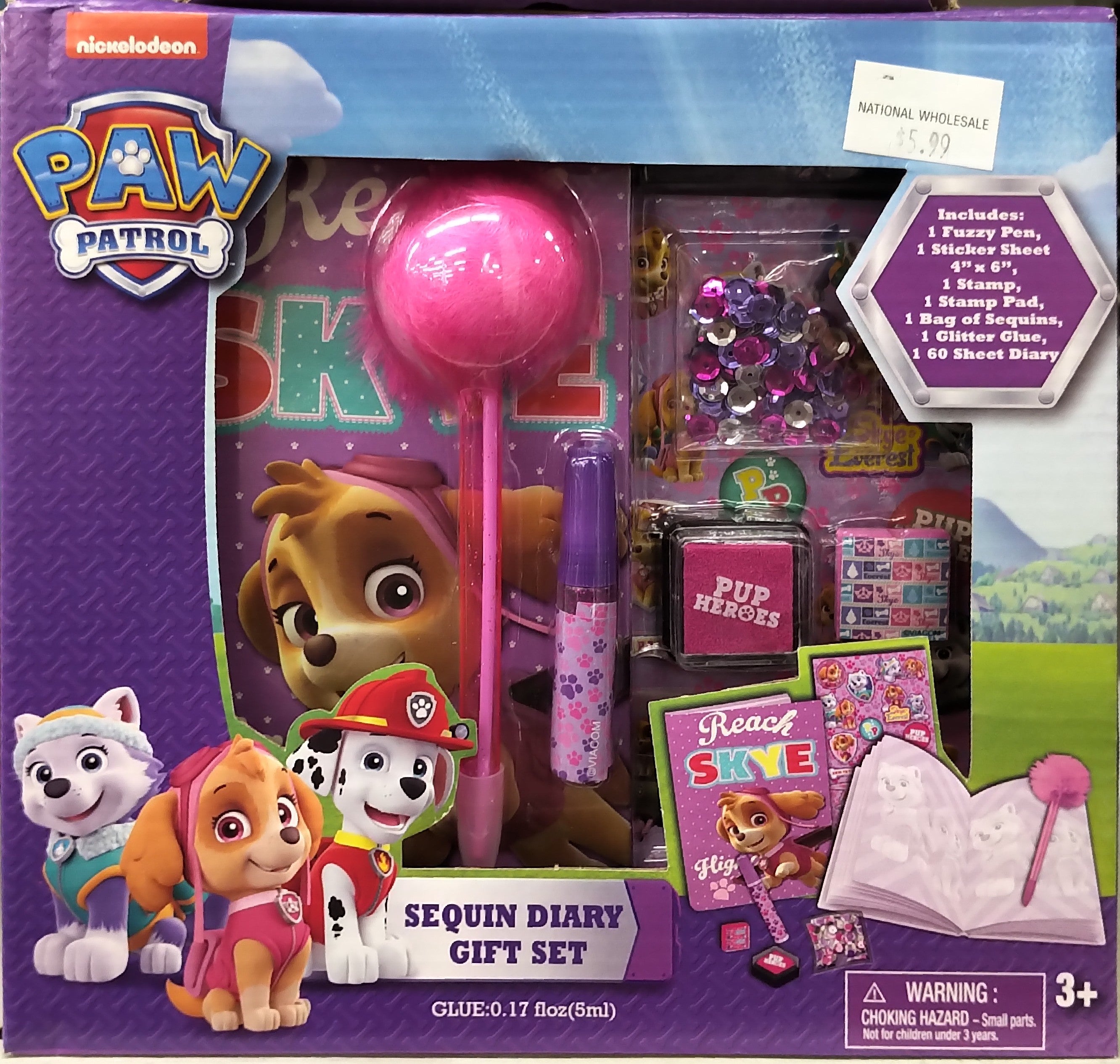 Nickelodeon Paw Patrol Girls 7 Piece Diary Set