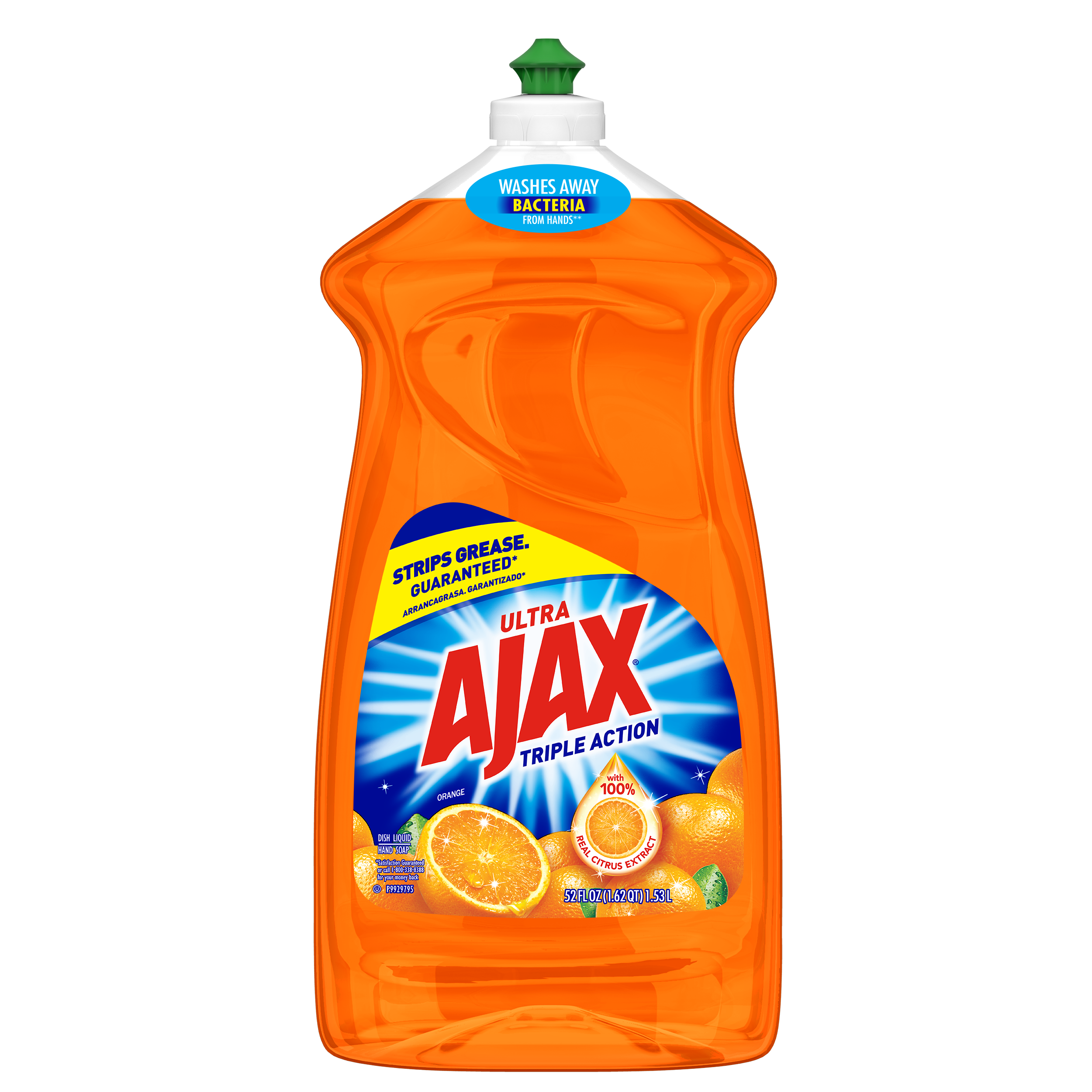 Ajax Ultra Triple Action Liquid Dish Soap, Orange - 52 fluid ounce