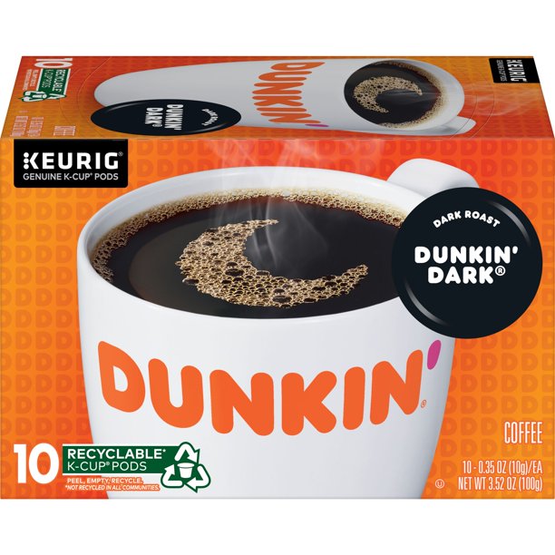 Dunkin' Dark Ground Roast Coffee K-Cup Pods 3.52 OZ