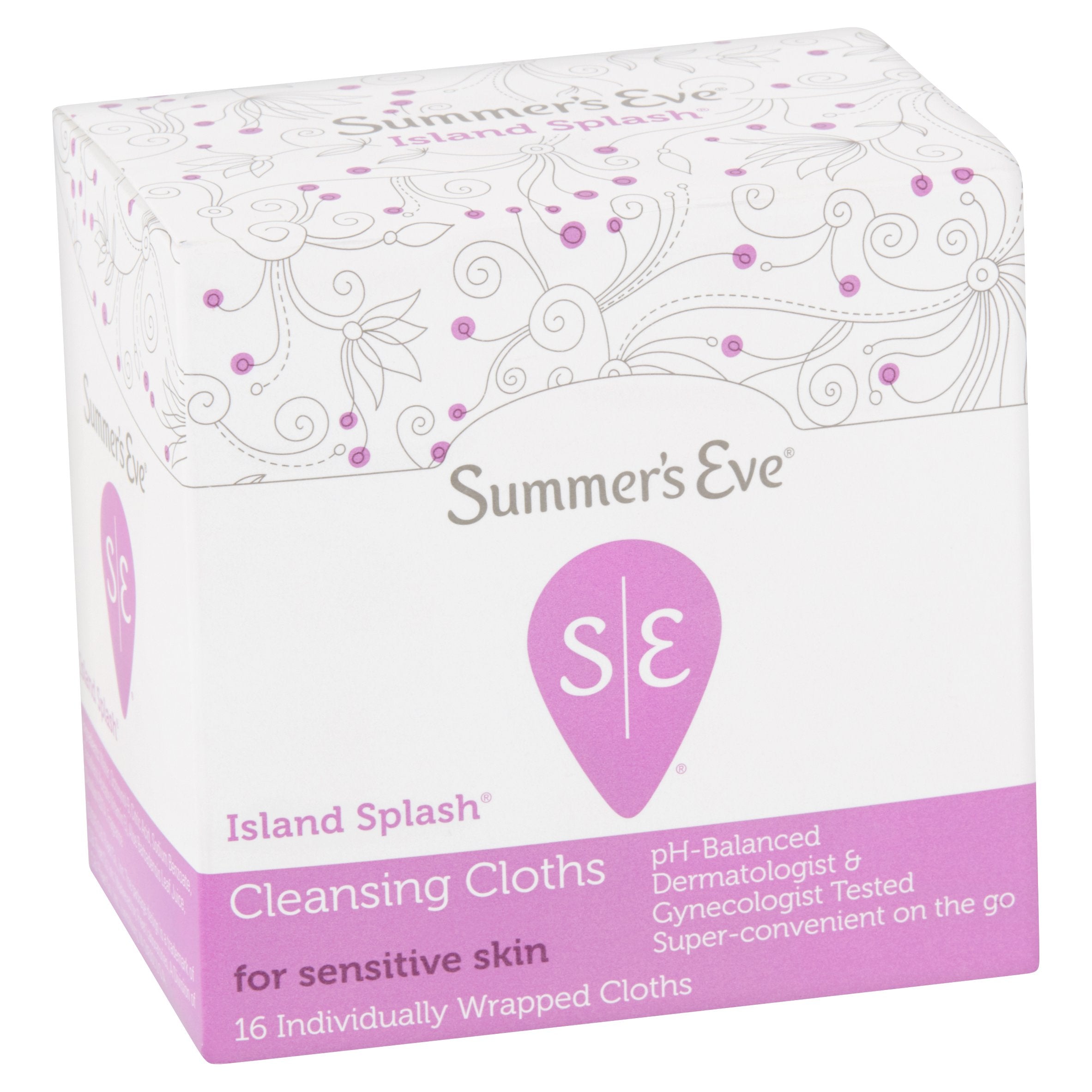 Summer's Eve Cleansing Cloths Island Splash, 16-Count