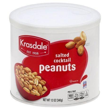 Krasdale Salted Peanuts Cocktail 12 OZ