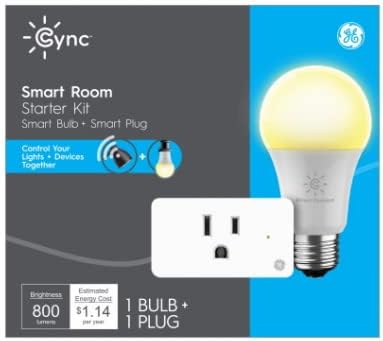 GE SYNC Smart Room Starter Kit Direct Connect Smart Bulb + Smart Outlet Plug, White