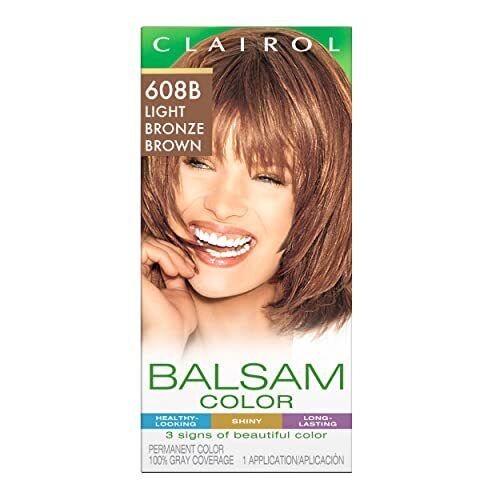 Clairol Balsam Permanent Hair Dye, 608B Light Bronze Brown Hair Color, Pack of 1