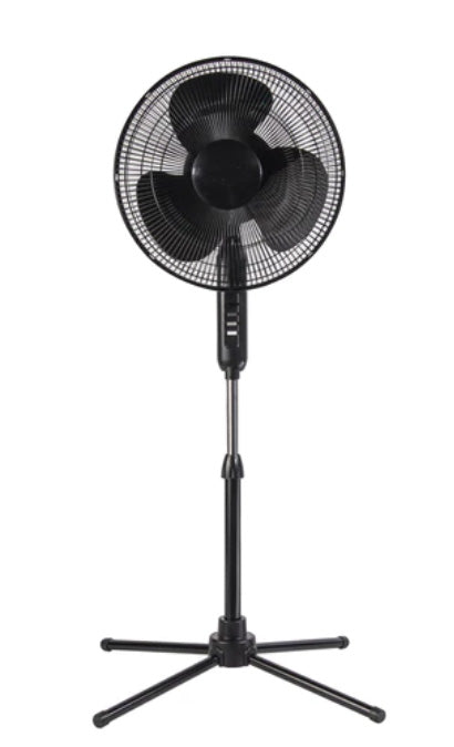 Chill Point 16" Large Blades Wide Oscillating Pedestal Stand 3-Speed Fan Home Office