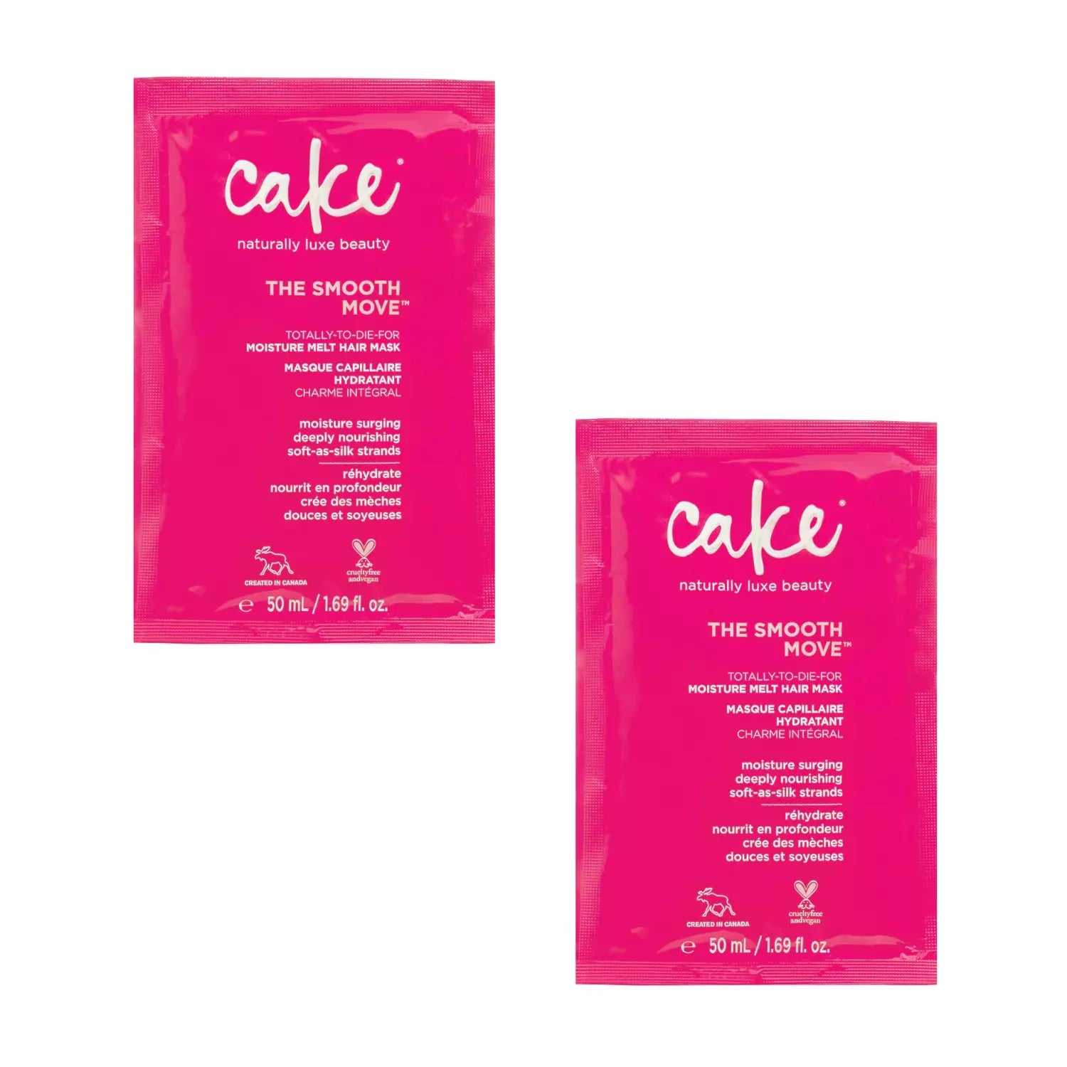 LOT OF 2: CAKE The Smooth Move Moisture Melt Hair Mask (1.69 fl oz Each)