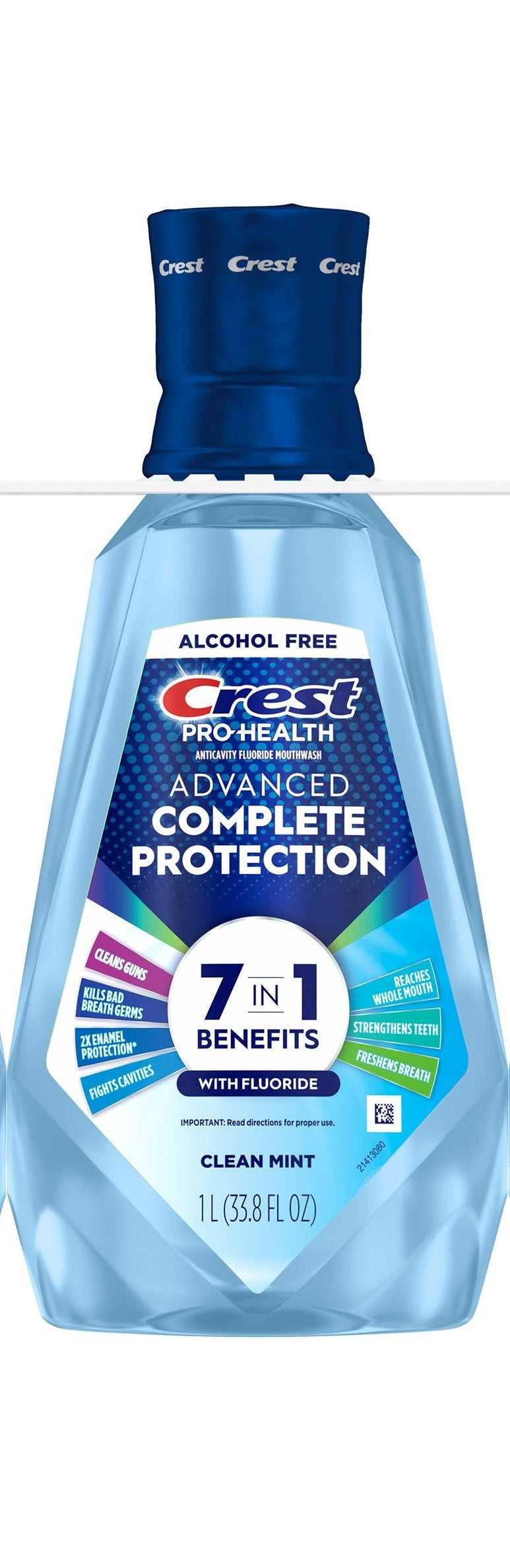 CREST PRO HEALTH ADVANCED COMPLETE PROTECTION 7in1 BENEFITS CLEAN MINT MOUTHWASH 1L