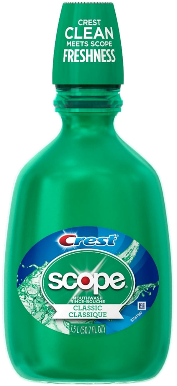 Crest Plus Scope Classic Mouthwash, Original Formula 50.70 oz