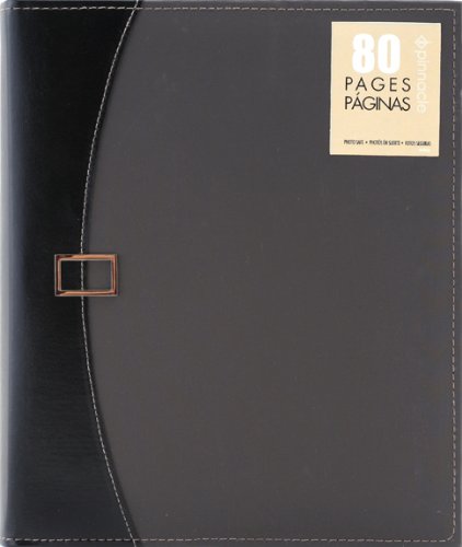 Pinnacle 80 Magnetic Page Photo Album with Buckle Design