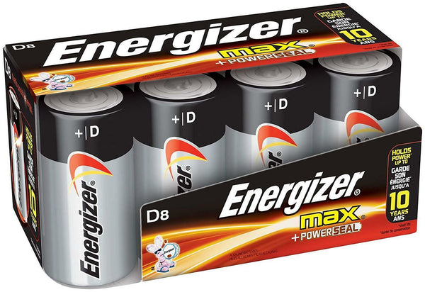 Energizer Max Alkaline D Batteries - 8 count