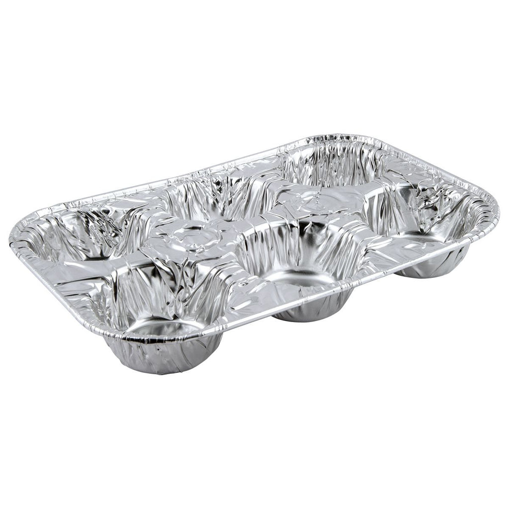 6 Cavity Tin Foil Muffin Tins