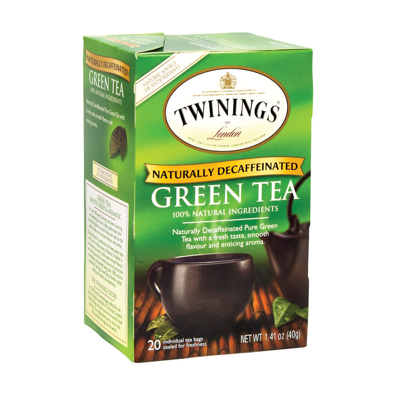 Twinings Green Tea, Naturally Decaffeinated, Bags