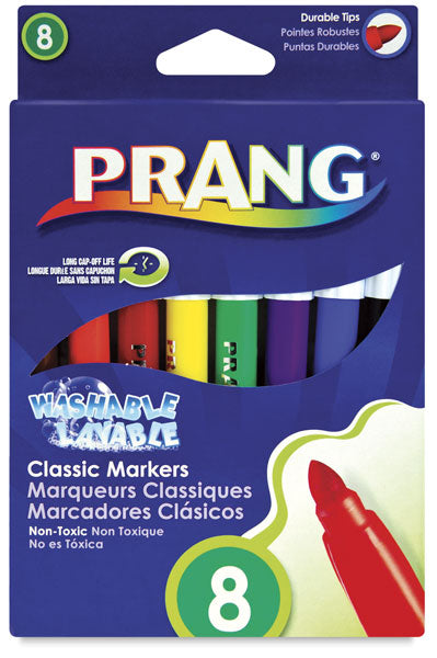 Prang Washable Marker Set - Assorted Colors, Set of 8