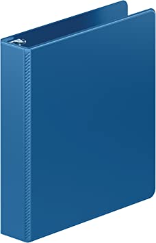 Wilson Jones Heavy Duty D-Ring Binder with Extra Durable Hinge, 1 1/2-Inch, PC Blue