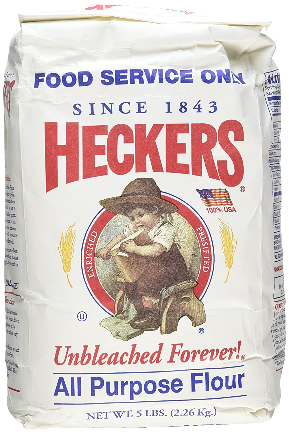 HECKERS UNBLEACHED ALL-PURPOSE FLOUR 5 LB