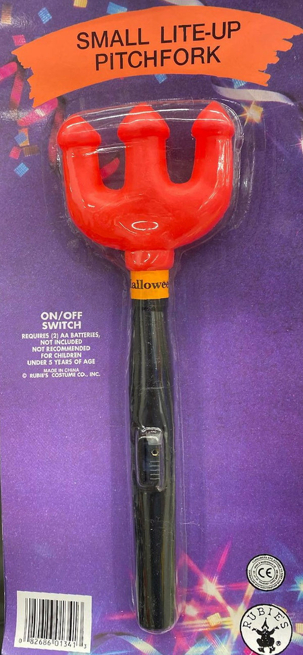 Small battery operated light-up pitchfork