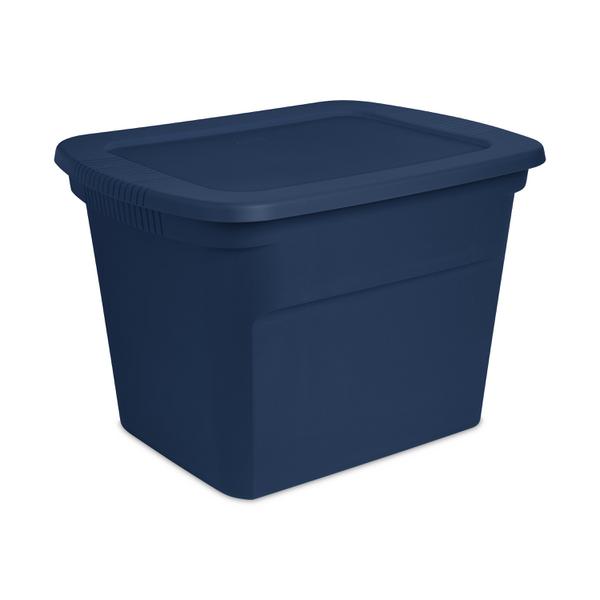 Dropship 50 Gallon Rolling Plastic Storage Bin Container With Pull Handle,  Black With Blue Lid to Sell Online at a Lower Price