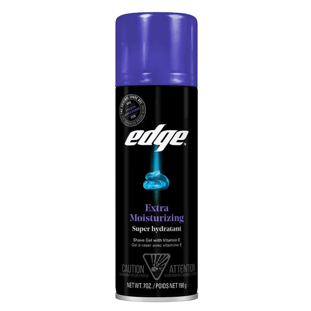 Edge Extra Moisturizing Shave Gel for Men with Vitamin E 7 OZ