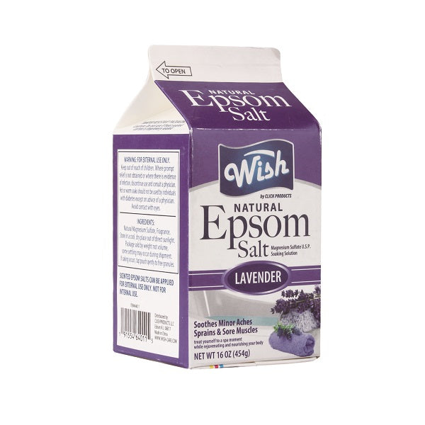 Wish Epsom Salt 16oz Box Lavender