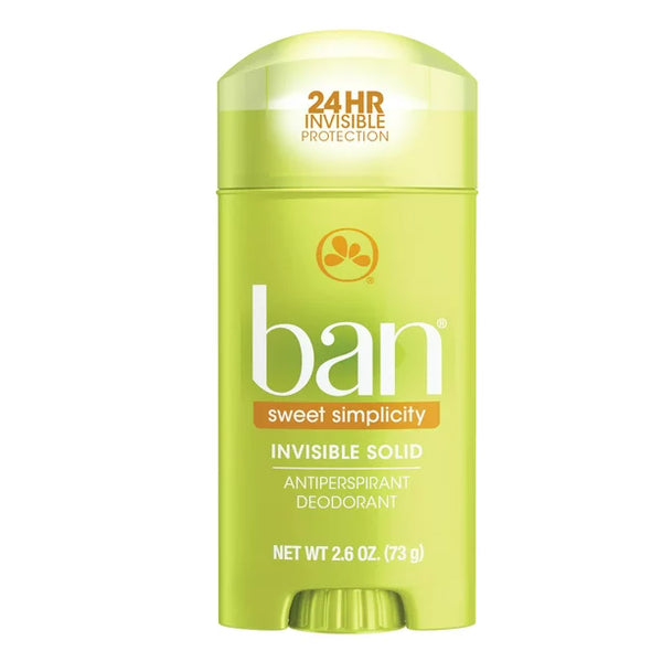 Ban Invisible Roll-On Antiperspirant Deodorant Sweet Simplicity 2.6 OZ