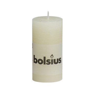 Bolsius Rustic Ivory Pillar Candle 100/50mm (aprox 2X4″)