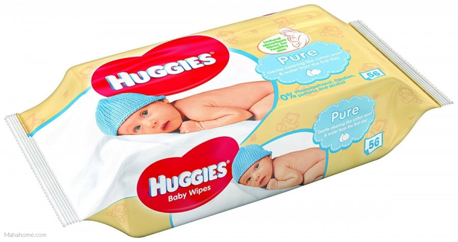 Hugies Baby Wipes 56ct Pure