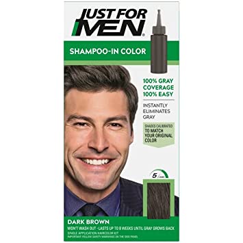 Just for Men Shampoo in Color Original Formula Men's Hair Color, Dark Brown