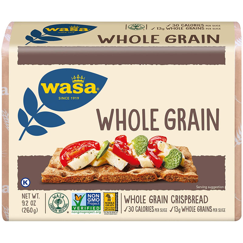 WASA WHOLE GRAIN CRISP BREAD 9.2 OZ