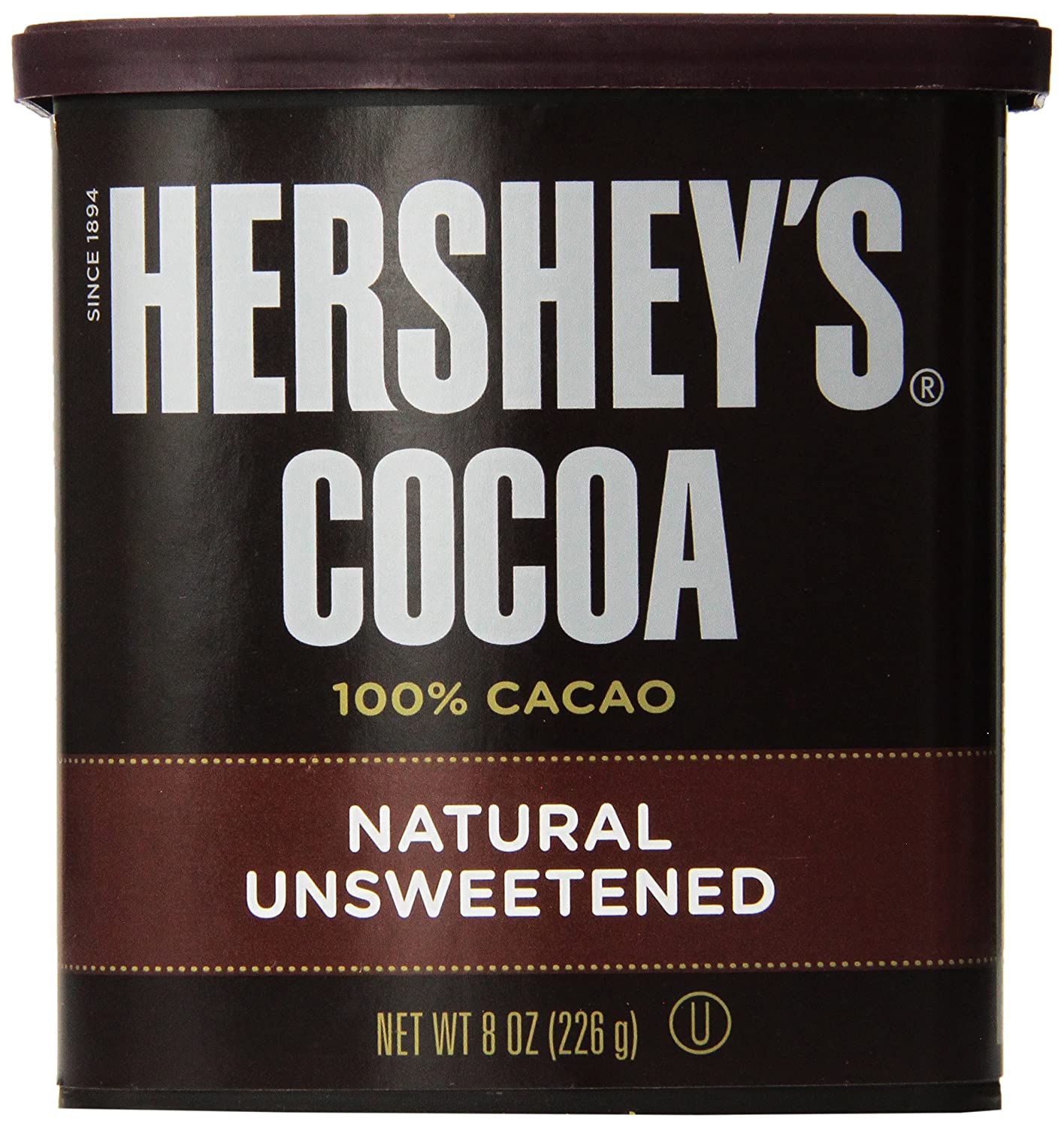 HERSHEY'S NATURAL UNSWEETENED COCOA 8 OZ