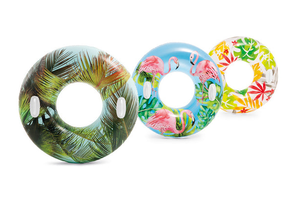 INTEX 58263EP 38IN LUSH TROPICAL TUBES WITH 2 GRAB HANDLES AGE 9+