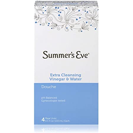 Summer's Eve Douche 4-Count, Extra Cleansing Vinegar & Water, 18-Ounce
